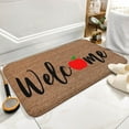 thumbnail image 7 of Apple Doormat, Welcome Mat, Apple Decor, Outdoor Rug, Fruit Doormat, Front Door Mat, Fruit Decor, Cute Doormat, Indoor Doormat,Front Back Door Mat ,Coral Velvet Rug 17”x30”, 7 of 7