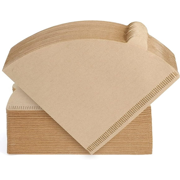 200 Unidades de Filtros de Café Desechables Cono #2, Tamaño para 2-4 Tazas, Papel Natural No Blanqueado, Compatible con Máquinas de Goteo