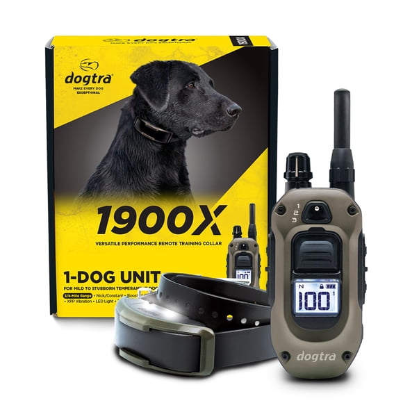 Collar electrónico Dogtra 1900X con mando a distancia para perros de 16 kg o más de 1200 m de alcance