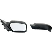 Mirror Compatible With 2006-2010 Ford Fusion Mercury Milan Right Passenger Side 1 Paintable and Textured Black Cap Kool-Vue