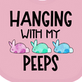 thumbnail image 4 of Inktastic Easter Hanging with My Peeps Pastel Bunnies Boys or Girls Baby Bib, 4 of 4
