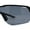 All Black, variant on Mens 90s Classic Half Rim Sport Wraparound Plastic Sunglasses Black Blue Black