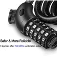 thumbnail image 3 of Bike Lock Cable 1.2mx12mm High Security 5 Digit Combination Coil Cable Lock Bicycle Cable Lock for Outdoor Bike 1.2mx12mm, 3 of 5