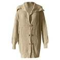 thumbnail image 5 of Women Cardigan Long Knit Button Down With Lapel Collar And Pockets For Autumn Casual Stylish Light Weight Cardigan, 5 of 6