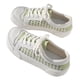 thumbnail image 2 of Zapato de Lona 3 CM Suela Gruesa Transpirable Cómodo Moda Punta Redonda Zapatos de Lona Planos para Diario Blanco Verde 38, 2 of 8