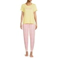 thumbnail image 5 of Secret Treasures Women's and Women's Plus Pajama Short Sleeve Top and Pants, 2 Piece, 5 of 5