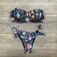 thumbnail image 5 of DOPI Fashion Women Sexy Floral Print Breast Pad Swimwear Split Bathing Swimsuit, 5 of 6