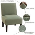 thumbnail image 3 of 2 Pack Armless Accent Chair Covers, Stretch Knitted Slipper Chair Couch Slipcover Furniture Protector, Cyan, 3 of 9
