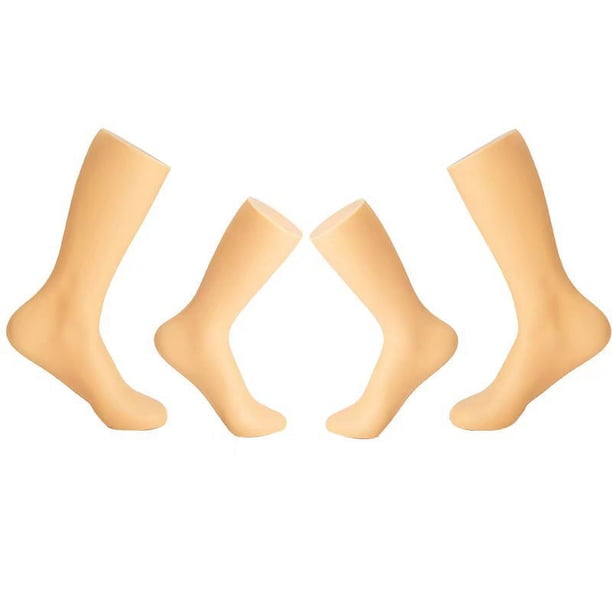 Molde de pie de plástico para hombres y mujeres, molde de pie izquierdo y derecho, molde de calcetines magnéticos, calcetines de algodón, medias, accesorios para fotografías, accesorios de exhibición