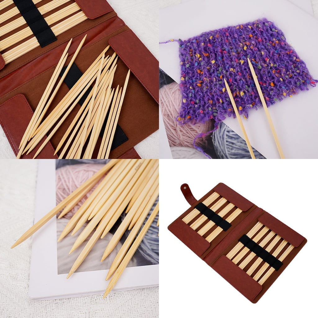 20cm Long Wood Knitting Needle for Beginner Knitting Sweater Sock Scarf