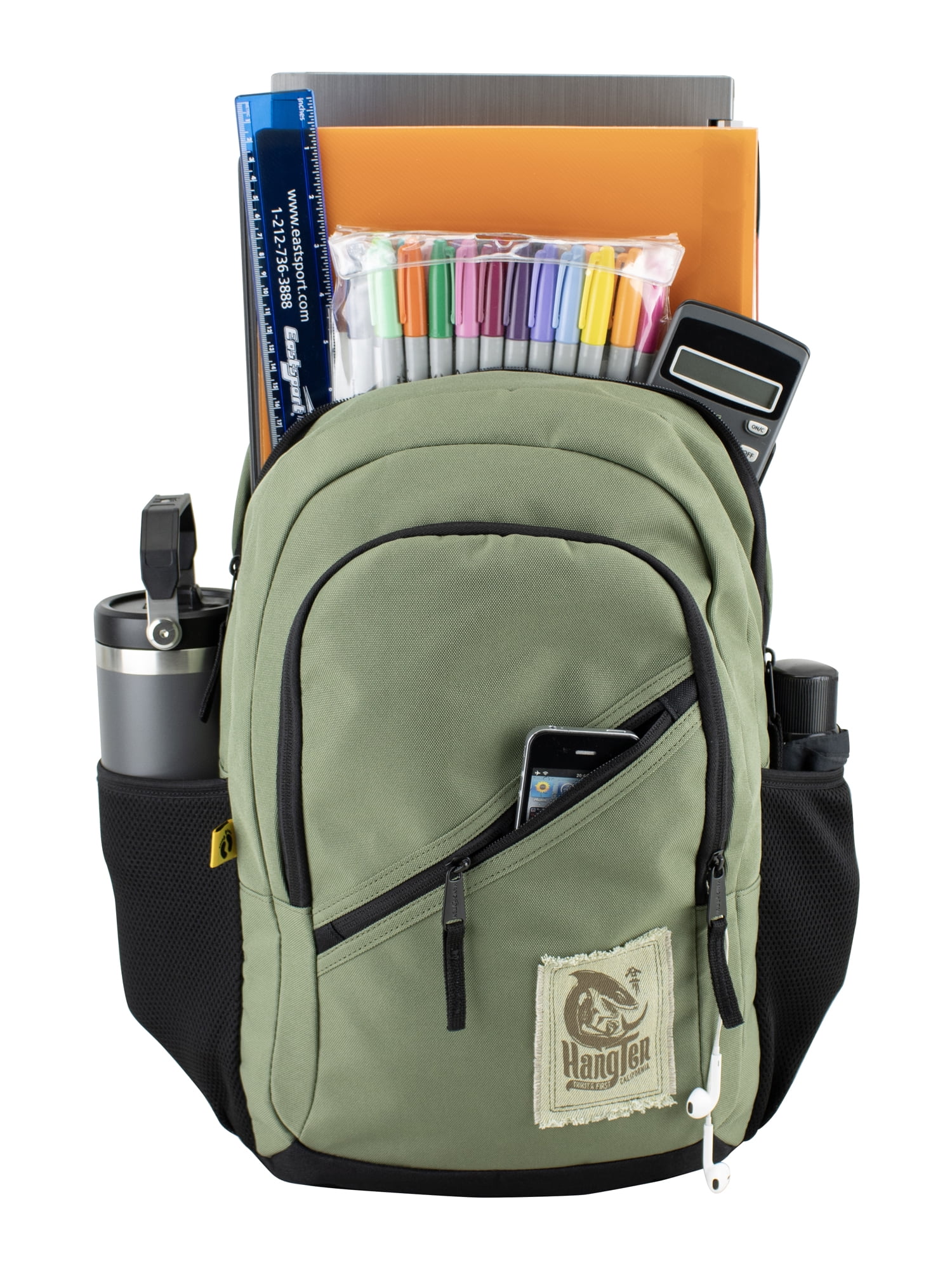 Hang Ten Zen Backpack, Deep Lichen