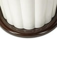 thumbnail image 3 of Michael Amini Paris Chic Round Wood & Marble Dining Table in Porcelain/Espresso, 3 of 7