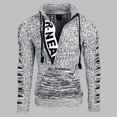 thumbnail image 1 of Mens Sweatshirt Classic Plain Knitted Sweater 1/2 Zip Up Lightweight Drawstring Pullover Hoodie, 1 of 4