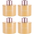 thumbnail image 1 of HARFINGTON 4pcs Empty Glass Diffuser Bottle 140ml/4.7oz Refillable Fragrance Accessories Aromatherapy Jar Container for Replace Reed Diffuser Home Bathroom Pale Orange with Gold Tone Cap, 1 of 6