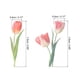 thumbnail image 2 of Calcomanías de Vinilo Transparente de Tulipanes Uxcell, Calcomanías de Flores Claras para Álbum de Recortes, Rosa, 80 Hojas, 2 of 6