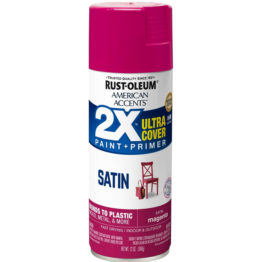 Magenta, RustOleum American Accents 2X Ultra Cover Satin Spray Paint