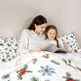 thumbnail image 5 of Feelyou Cartoon Reindeer Child Queen Comforter Set, Christmas Leaf Botanical Bedding Sets, 3 Pieces, 5 of 8