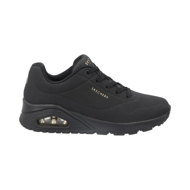 Tenis Mujer Skechers Casual Urbano Textil Sintetito Ligeros Ajustables Cordones negro 25