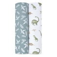 thumbnail image 1 of Aden + Anais Essentials 2-Pack Swaddles - Cotton Muslin - Dino Jungle, 1 of 4