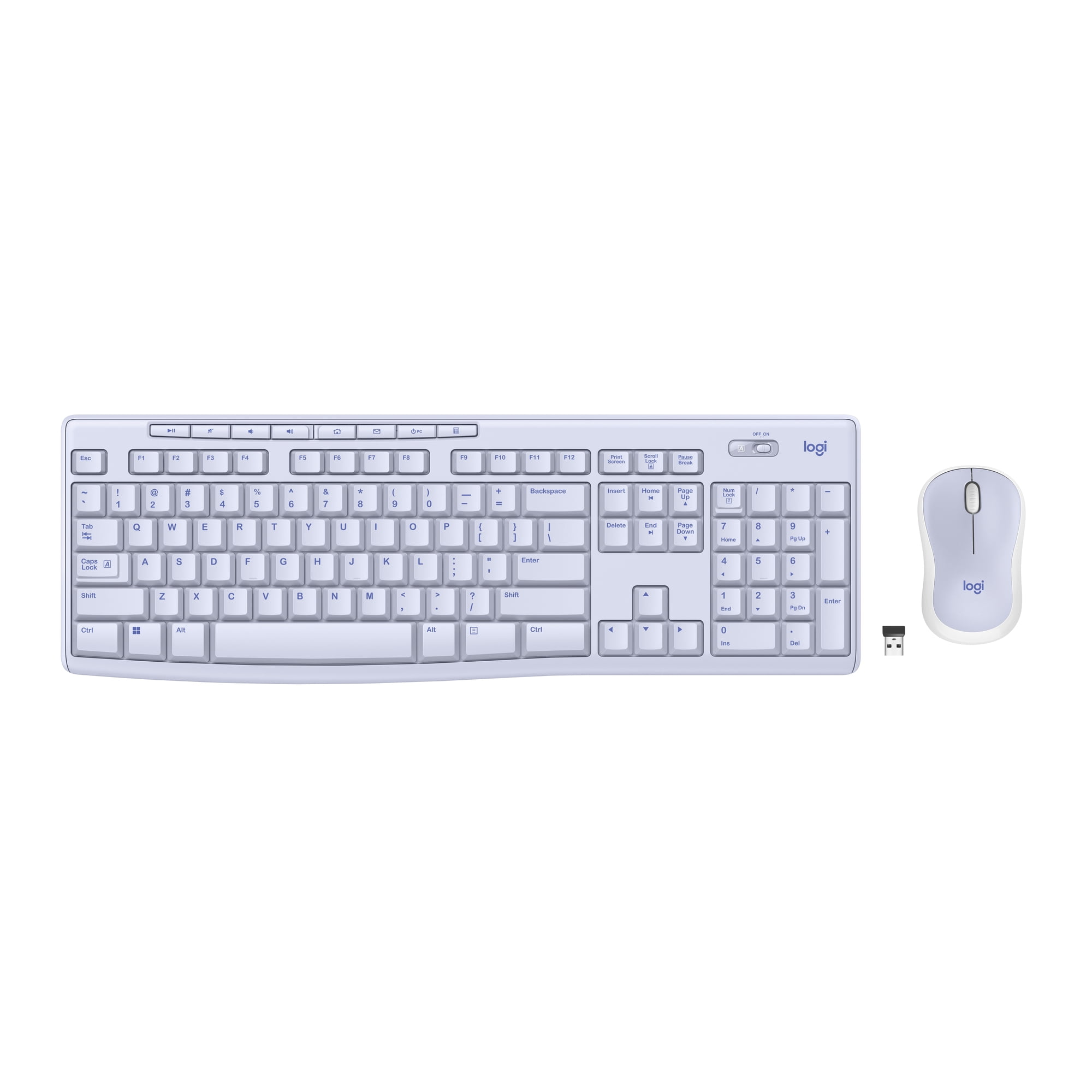 Logitech Wireless Keyboard and Mouse Combo, Walmart Exclusive, Lilac