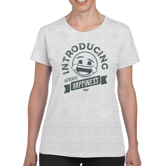 Introducing Happiness - Retro Laughing Emoji Women's T-shirt