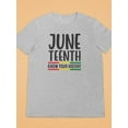 thumbnail image 3 of Juneteenth Celebration Text T-Shirt Men -Smartprints Designs, Male 3X-Large, 3 of 4