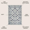 thumbnail image 3 of JONATHAN Y MODERN PERSIAN 5' Square Area Rug, Vintage Moroccan Traditional - Ivory/Blue/Red, MDP101D-5SQ, 3 of 9