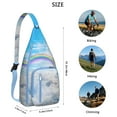 thumbnail image 4 of Stellar Navigation Sling Backpack - Star Map & Compass Print (Durable), 4 of 4