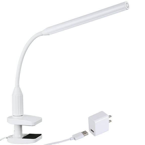 5W Clamp Desk Lamp, Adjustable Gooseneck, Touch Control, 4000K Cool White