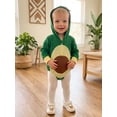 thumbnail image 4 of RUINIXCW Newborn Baby Halloween Avocado Costume Infant Baby Boy Girl Halloween Cosplay Outfit Spring Fall Winter Waffle Long Sleeve Hooded Zip Romper, 4 of 10