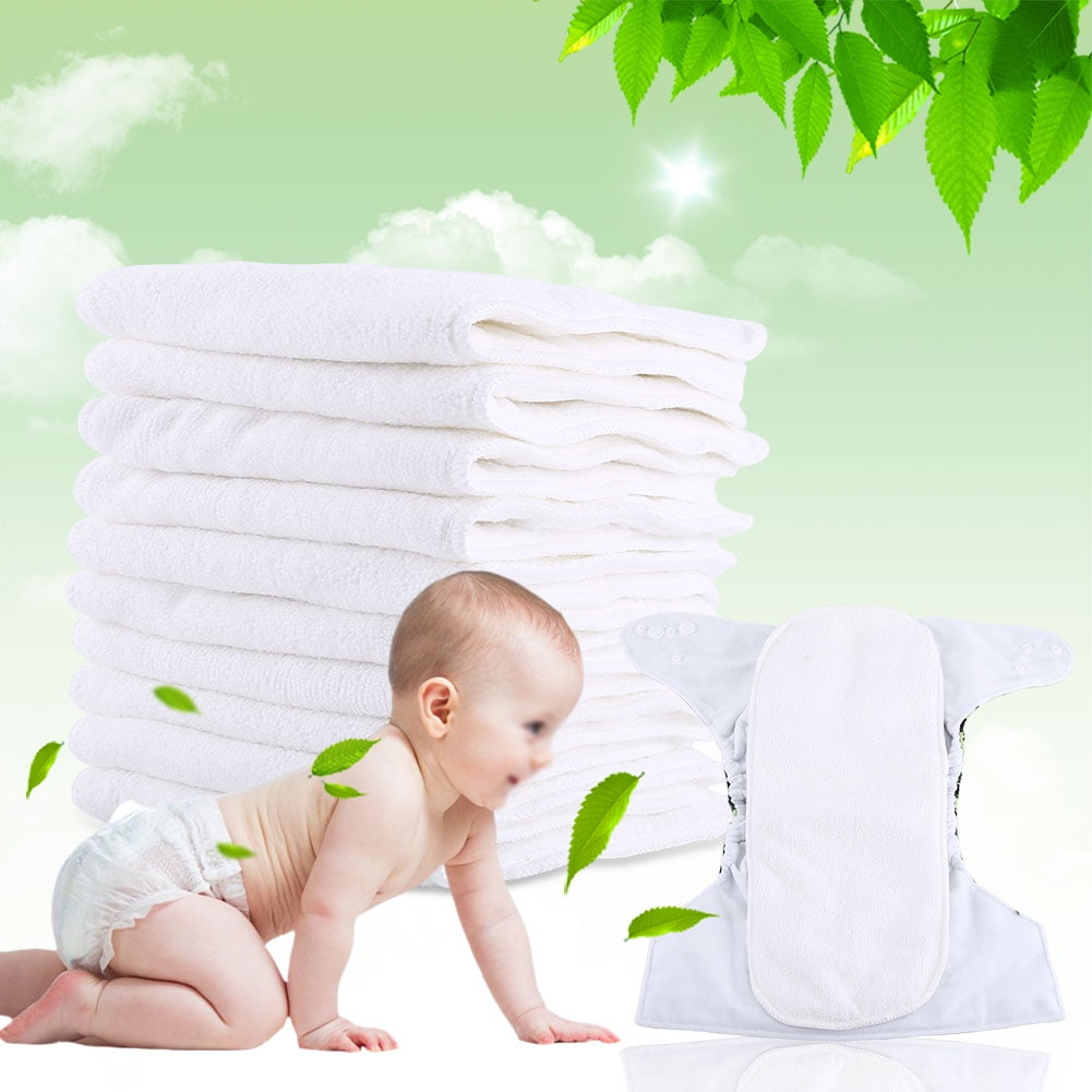 10 Pcs Baby Washable Reusable Soft Cloth Diaper Nappy Liners Inserts-100/%Cotton