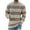 Khaki, variant on Long Sleeve Shirt Men Casual Solid Pullover Round Neck Long Sleeve Ribbed Hem Sweater On Sale