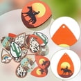 thumbnail image 3 of Colorful 48 Pcs Wood Teardrop Big Charms 6 Styles Single Face Printed Hollow Wood Pride Charms Rainbow Desert Sunflower Wooden Pieces Pendants for Earrings Jewelry Making Craft, 3 of 5