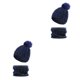 thumbnail image 1 of Minnieouse Gorro de invierno Gorros Gorro engrosado Bufanda Cuello de piezas Azul oscuro Azul oscuro 2Conjunto, 1 of 6