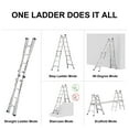 thumbnail image 5 of OUYESSIR Multifunctional Aluminum Alloy Telescopic Ladder 17ft Foldable A-type ladder straight ladder, 5 of 13