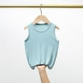 thumbnail image 2 of Girls Boys Cami Vests Underwear Kids Soft Cotton Breathable Undershirts White Pastel Tank Top 2-12 Years Blue 7-8 Years, 2 of 4