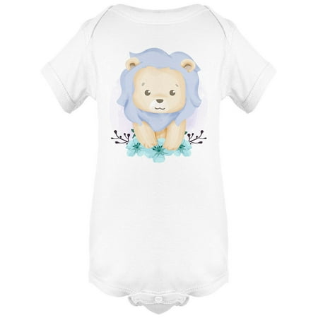 

Baby Lion And Cute Flowers Bodysuit Infant -Image by Shutterstock 6 Months