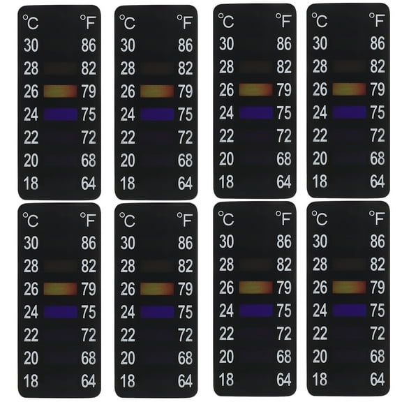 Voiceine 8pcs Stick On Brewing Thermometer Strips Adhesive Temperature Display Sticker for Fermentors
