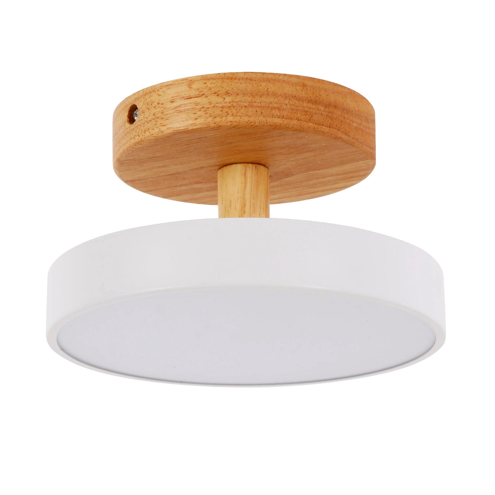 3-Light Color Ceiling Light with Enclosed Acrylic Shade – 3-5m² Lighting Area, Easy Ceiling Mount, White Finish – for Hallways & Cafes