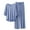 Light Blue, variant on Jamicy Summer Pajamas for Women Gift for Women Women's V-Neck Summer Solid Color 3/4 Sleeve T-Shirt Lace Up Wide Leg Pants Home Wear Two-Piece Pajama Sets