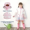 thumbnail image 7 of Kids Poncho Girls Boys Cute Cartoon Baby Transparent Fashion Wrapped Eva Rainy Day Outdoor Convenient Durable Lightweight Pink Rain Coat Sizes M, 7 of 7