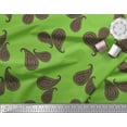 thumbnail image 3 of Soimoi Green polyester Crepe Fabric Maroon Paisley Printed Fabric 1 Yard 52 Inch Wide, 3 of 3