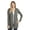 Gray, variant on District Adult Female Women Electric Heather Cardigan Black Frost Medium
