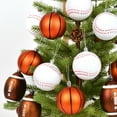 thumbnail image 2 of 12Pcs Baseball Ornaments for Christmas Tree, 2.5in Xmas Balls Sports Theme Baseball Christmas Tree Hanging Decorations Christmas Ornaments for Home Office Holiday Party, 2 of 7