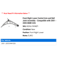 thumbnail image 2 of Front Right Lower Control Arm and Ball Joint Assembly - Compatible with 2001 - 2005 BMW 325i 2002 2003 2004, 2 of 2