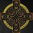 thumbnail image 3 of CafePress - Golden Celtic Cross Long Sleeve Dark T Shirt - Long Sleeve Dark T-Shirt, 3 of 4