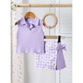 thumbnail image 5 of Baby Girl Summer Outfits 12 18 24 Months 2T 3T 4T 5T Girls Clothes Sleeveless Collared Tank Tops + Floral Skort Toddler Set, 5 of 7