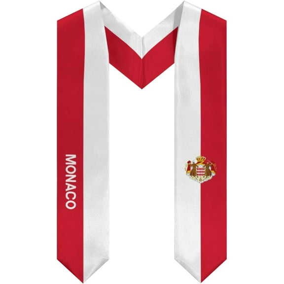 Monaco Cool Graduation Stole Shawl Sash Honor For Study Aboard International Students
