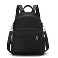 thumbnail image 1 of Women Nylon Solid Color Backpack Zipper Large Capacity Laptop Bag (Green, 1 of 9