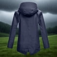 thumbnail image 4 of Women's Lightweight Waterproof Rain Jacket Long Hooded Windbreaker Trench Coat Outdoor Travel Hiking Lined Water Repellent, 4 of 5